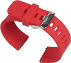 Universal Watch Band, 22mm, Silicone Rubber Link, Lightweight Red 