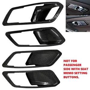 Carbon Fiber Print Inner Door Handle Cup Cover Fits 19-23 G20 G80 330i M340i M3 - Picture 1 of 3