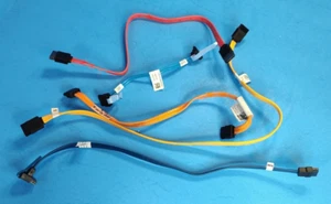 Lot of 5x Assorted Color 5"/12" Blue/Orange SATA HDD CD/DVDRW Drive Data Cables - Picture 1 of 1