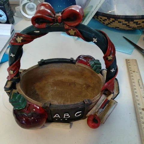 Teacher's Resin Apple An ABCs Basket for Apples or treats for your teacher Cover