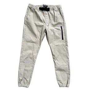 WXYZ Tan Elastic Waist Zippered Pockets Performance Joggers Mens L - Picture 1 of 8