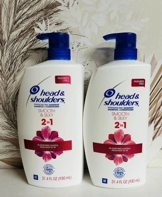 Paquete de 2 champú y acondicionador anticaspa 2 en 1 Head & Shoulders ~ suave y sedoso Foto 1 de 2