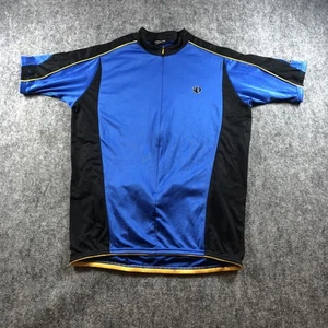 Camiseta deportiva de ciclismo Pearl Izumi para hombre XL azul negro amarillo cremallera manga corta bicicleta - Imagen 1 de 6