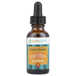Pure Planet Fulvic Zeolite 1 fl oz 30 ml Gluten-Free, Vegan - Picture 1 of 3