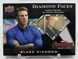 2021 Upper Deck Marvel Black Diamond CHRIS EVANS as STEVE ROGERS Diamond Facet - Picture 1 of 5