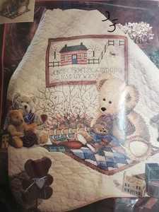 Dimensions 3185 Old Teddies nursery baby quilt for a warm Winter pre-owned - Picture 1 of 5