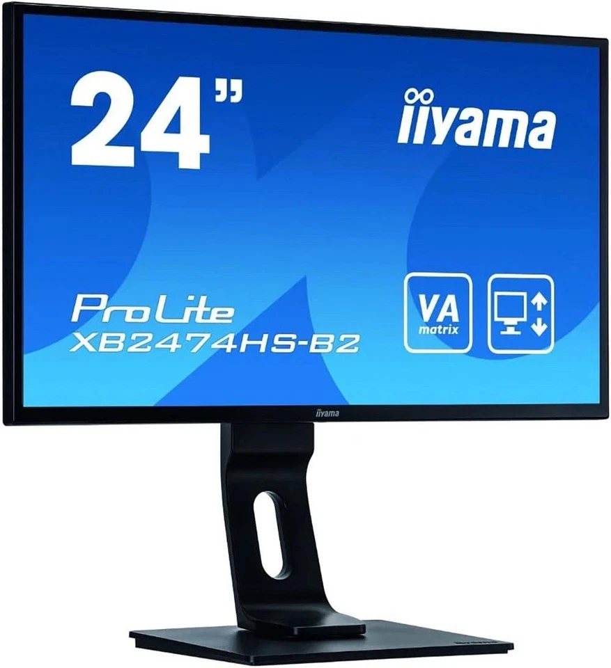 iiyama ProLite XB2474HS 24" Full HD 1080p VA LED Monitor - HDMI DISPLAY VGA  - Image 1 of 4