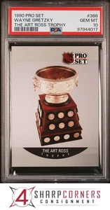 1990 PRO SET THE ART ROSS TROPHY #388 WAYNE GRETZKY HOF PSA 10 - Picture 1 of 3