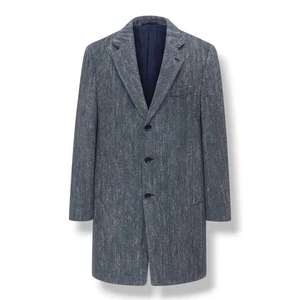 SUITSUPPLY Wool Silk Linen Suit Havana Tulip Slim Men’s Mid Blue Size 38S - Picture 1 of 16