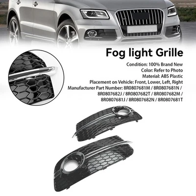 Front Bumper Fog Light Grille Grill 8R0807681M Fit Audi Q5 2013-2017 8R0807682M - Изображение 1 из 4