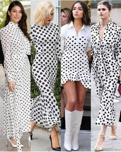 Printed Polka georgette fabric by the yard - Picture 1 of 6