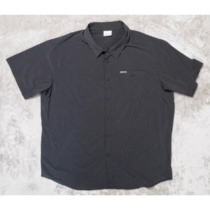 Columbia Dark Gray Causal Button Down Short Sleeve Shirt Mens Size XXL - Picture 1 of 15