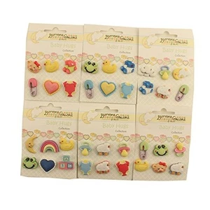 Buttons Galore BHGROUP Baby Hugs 3D Buttons - Set of 6 Cards  - Picture 1 of 8