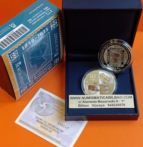 *** RARA *** ESPAÑA 10 EUROS 2025 PLATA 175 ANIVERSARIO PRIMER SELLO POSTAL FNMT - Imagen 1 de 4