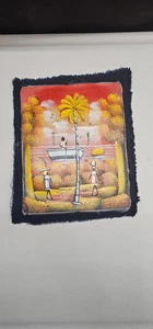Painting Oil Canvas Cloth Made in Aruba On the Water - Picture 1 of 3