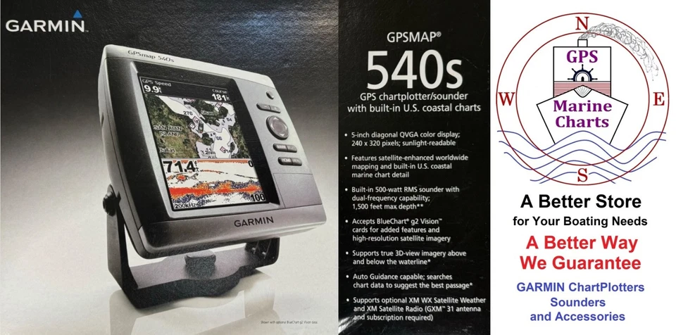 *RARE FIND* NEW GARMIN GPSmap 540s ChartPlotter GPS Sounder Sonar NEW BUNDLE SET - Image 1 of 4