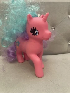 Gi-Go Wonder Pony Land Pink Unicorn with Purple Aqua Hair MLP-02 - Picture 1 of 6