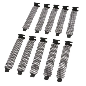 10 pièces filtre à poussière en acier dur plaque aveugle couvercle de fente PCI pour étui PC - Photo 1/5