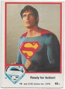 SUPERMAN THE MOVIE 1978 Topps Trading Card #49 Ready for Action! - Picture 1 of 2