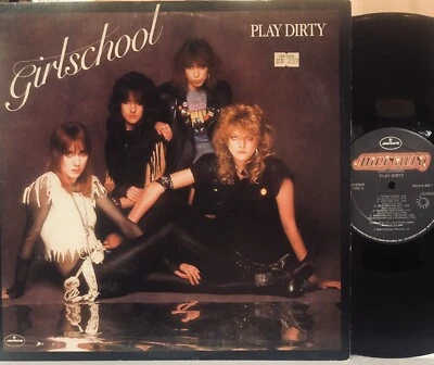 Girlschool Play Dirty LP Vinyl VG+ Mercury 814 689-1 M-1 1983 - Image 1 of 3