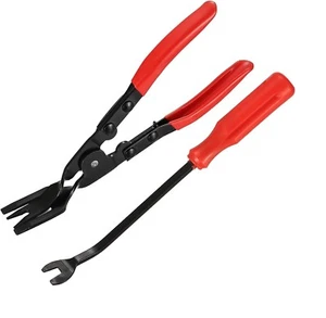 2Pcs Auto Clip Pliers Set and Fastener Remover, Car Trim Rivet Removal Pry Tool - Picture 1 of 6
