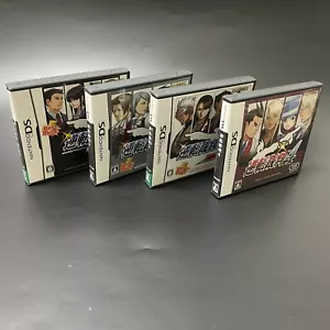 Lote de 4 juegos Gyakuten Saiban 1 2 3 4 Phoenix Wright Ace Attorney NNINTENDO DS JP - Imagen 1 de 12