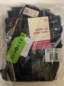 SO Girls Superstar Super Skinny Mid Rise Jeans Size 4 NWT Deconstructed - Picture 1 of 1