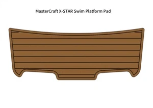 MasterCraft X-STAR Swim Platform Step Pad Boat EVA Foam Faux Teak Deck Floor Mat - Picture 1 of 22