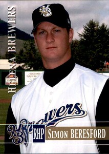 2005 Helena Brewers Team Issue #20 Simon Beresford Melbourne Australia Card
