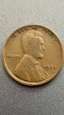 1924 wheat penny no mint mark nice  - Image 1 of 2