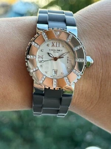 Chaumet Diamonds Class One 662B Champagne Paris Quartz Lady 33mm Swiss Made - Picture 1 of 14