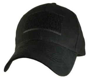 NEW 2" x 3" Hook & Loop Patch Holder Baseball cap hat. Black. 6417. - Picture 1 of 1