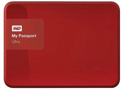 WD My Passport Ultra 2TB Portable External Hard Drive W/Case, USB 3.0/2.0, Red - Image 1 of 4