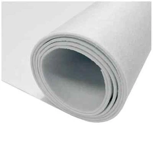 White 3mm Acrylic Felt Fabric Baize Poker Craft Soundproof Acoustic Material - Picture 1 of 4