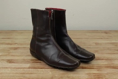 (OBO) Botas Santoni Mujer Cuero Cremallera Completa Talla 36.5 EUR /6.5 EE. UU. Hechas en Italia Foto 1 de 4