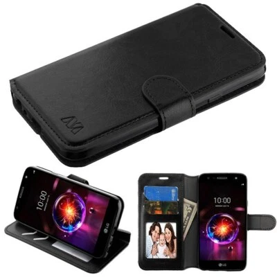 LG X Power 3 Hybrid Leather Wallet Clip Card Pouch Stand Fold Phone Case Cover - Image 1 of 4