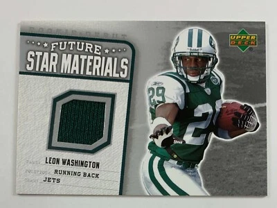 2006 Upper Deck Leon Washington Future Star Materials Rookie Debut Relic FRA24 - Image 1 of 2