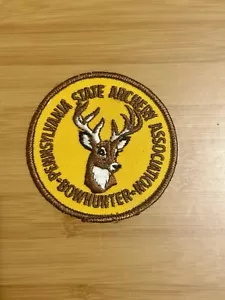 PENNSYLVANIA STATE ARCHERY ASSOCIATION BOWHUNTER PATCH Deer Buck Hunt PA - Foto 1 di 3