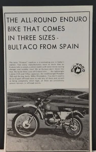 1972 Bultaco Montadero 360 Original Motorcycle Ad - Picture 1 of 1