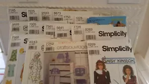 Lot of 17 Kids Simplicity Vintage to Modern Sewing Patterns CUT - Picture 1 of 10