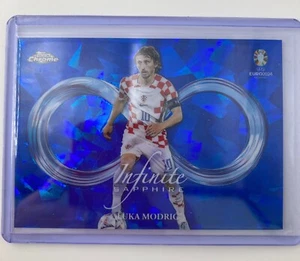 TOPPS CHROME SAPPHIRE EURO 2024 LUKA MODRIC CROATIA INFINITE SAPPHIRE CASE HIT . - Picture 1 of 2