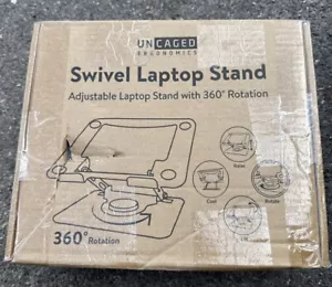 360° Rotating Adjustable Laptop Stand Riser for Desk Computer Holder Foldable - Picture 1 of 2