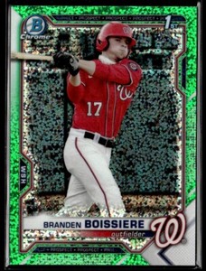 2021 Bowman Draft Chrome Green Mini Diamond Ref. Branden Boissiere /99