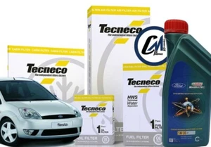 KIT FILTRI KIT TAGLIANDO FORD FIESTA V 1.4 TDCi FUSION 4L OLIO CASTROL FORD 5W30 - Imagen 1 de 9