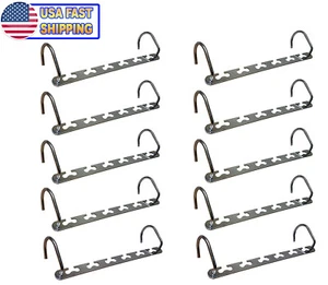 Closet Space Saving Hangers - Sturdy Metal Collapsible Multiple Hooks As Seen TV - Picture 1 of 9