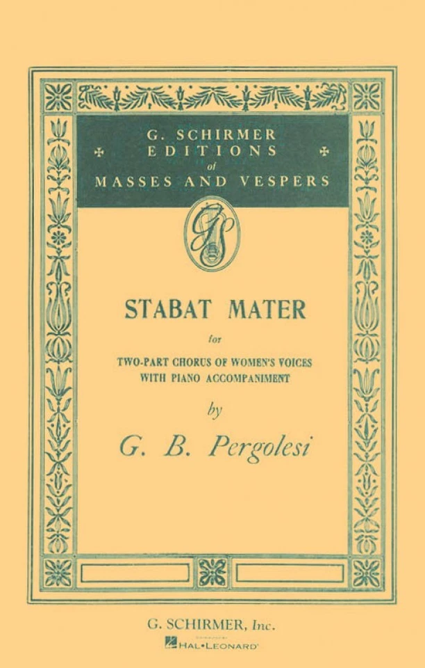 Stabat Mater Vocal Score Choral Sheet Music Book NEW 050324120 - Image 1 of 1