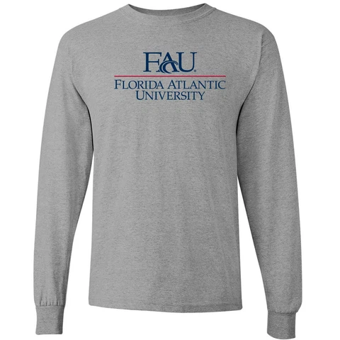 Florida Atlantic Owls Institutional Logo Long Sleeve - Sport Grey Cover