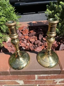 2 Vtg Virginia Metalcrafters /Pennsylvania House 7” Heavy Brass Candleholders - Picture 1 of 6