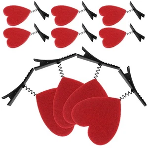 10 Pcs Love Hairpin Heart Clips Valentines Day Accessories Women Bulk Girls - Picture 1 of 12