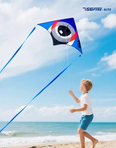 Cometa SGftre Sky Eyes Delta Eye Of The Sky AZUL 60 pulgadas 5 pies playa grande NUEVA - Imagen 1 de 2